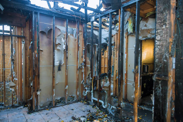 Professional Emergency Fire Damage Restoration technician working in Vashon, WA